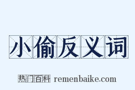 小偷反义词是什么意思的图片